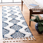 Safavieh Moroccan Tassel Shag 652 Rug, MTS652 - Navy / Ivory