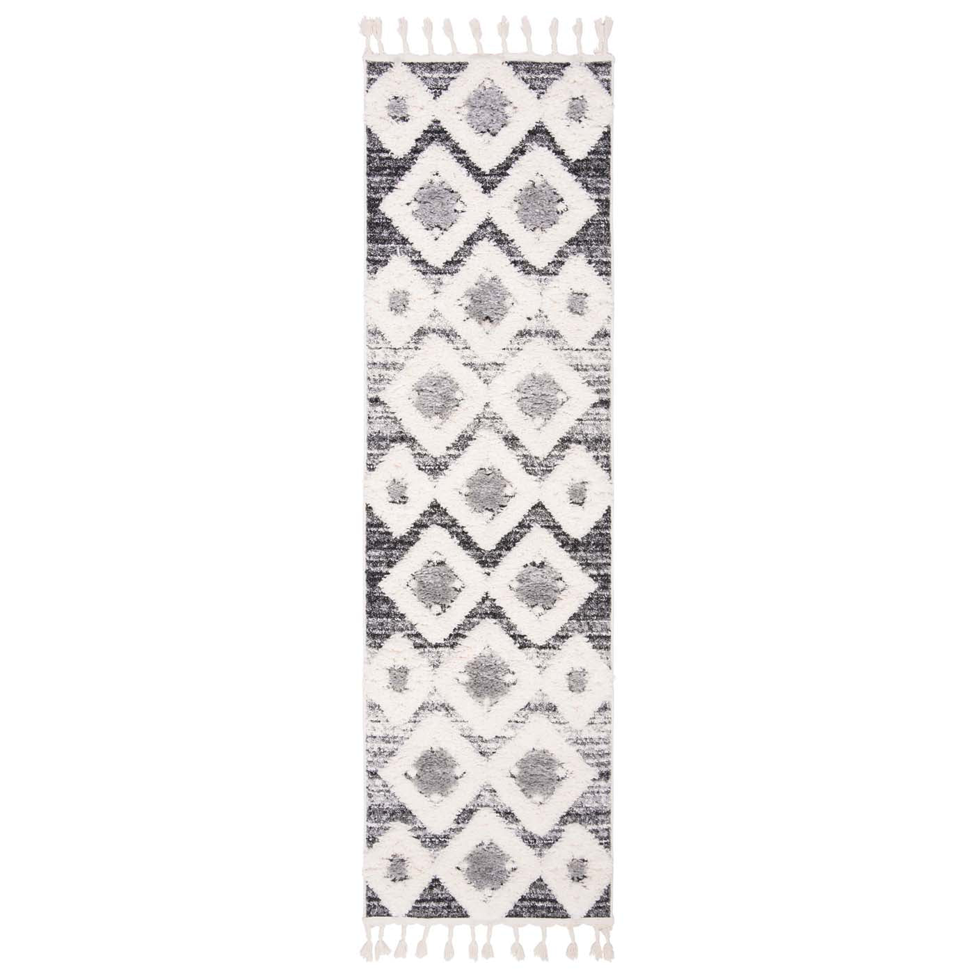 Safavieh Moroccan Tassel Shag 664 Rug, MTS664 - Grey / Ivory