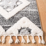 Safavieh Moroccan Tassel Shag 664 Rug, MTS664 - Grey / Ivory