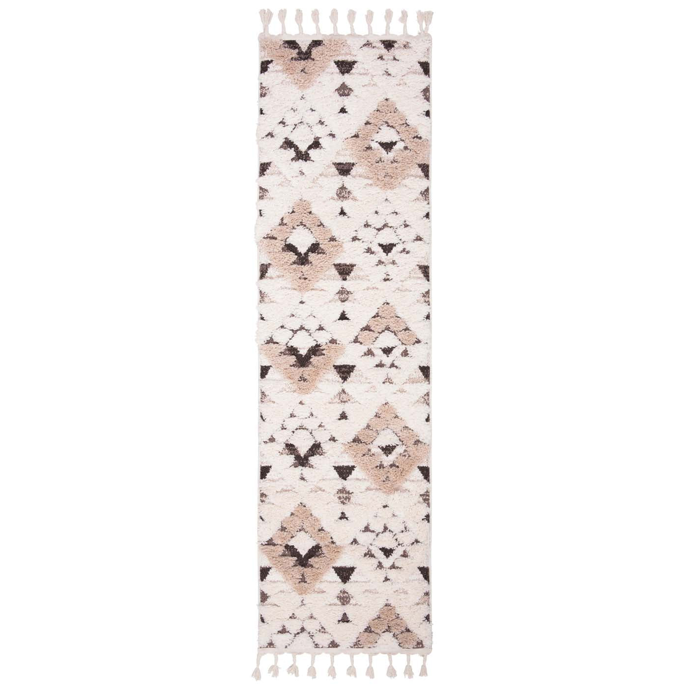 Safavieh Moroccan Tassel Shag 688 Rug, MTS688 - Ivory / Brown