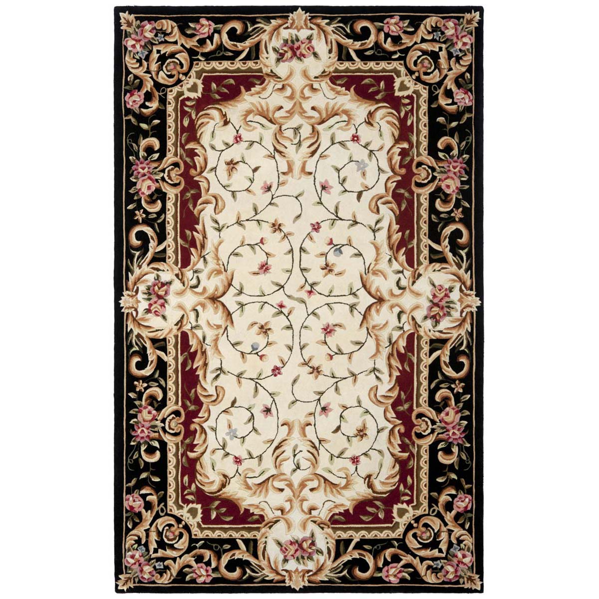 Safavieh Naples 08A Rug, NA508A - Ivory / Black