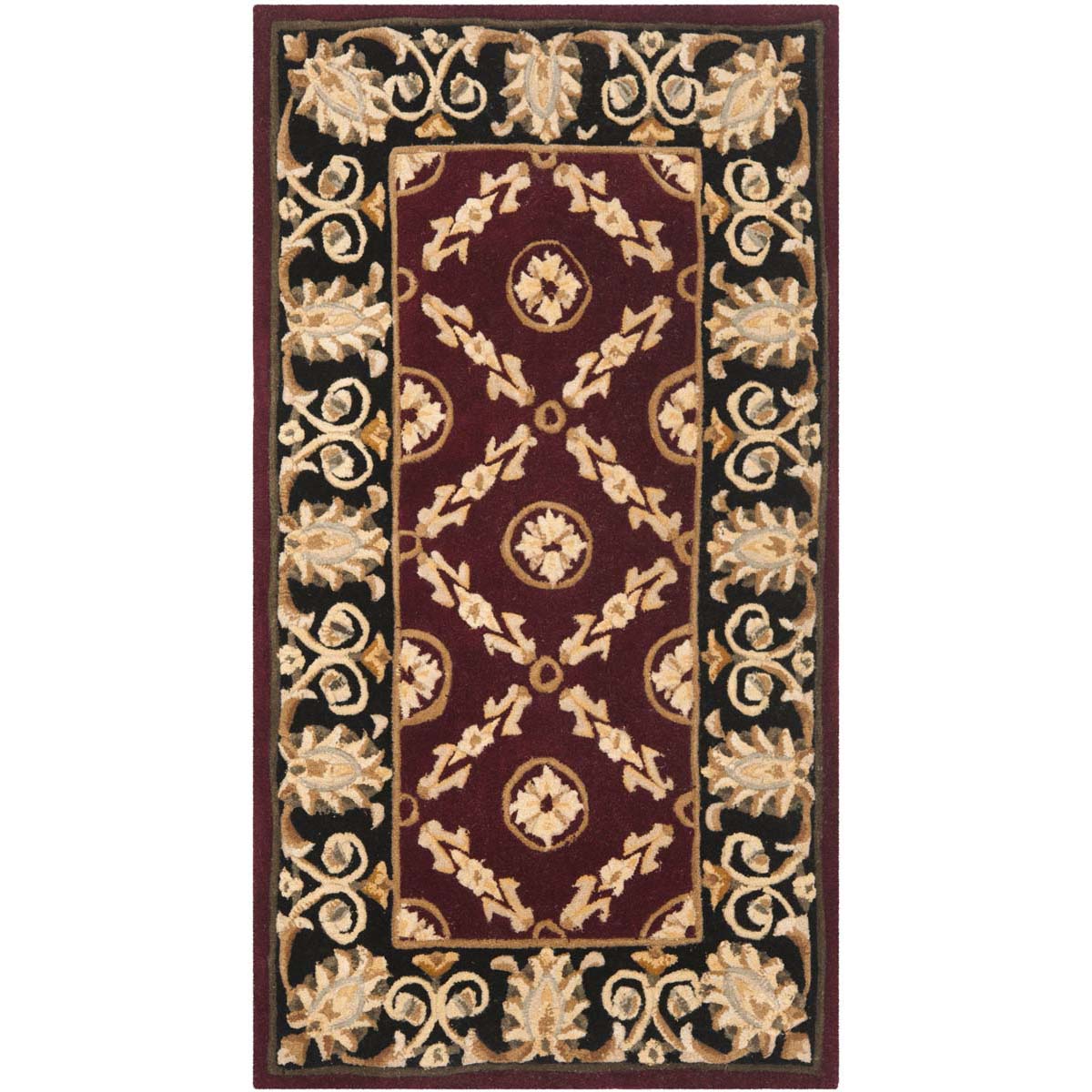 Safavieh Naples 21B Rug, NA521B - Burgundy / Black