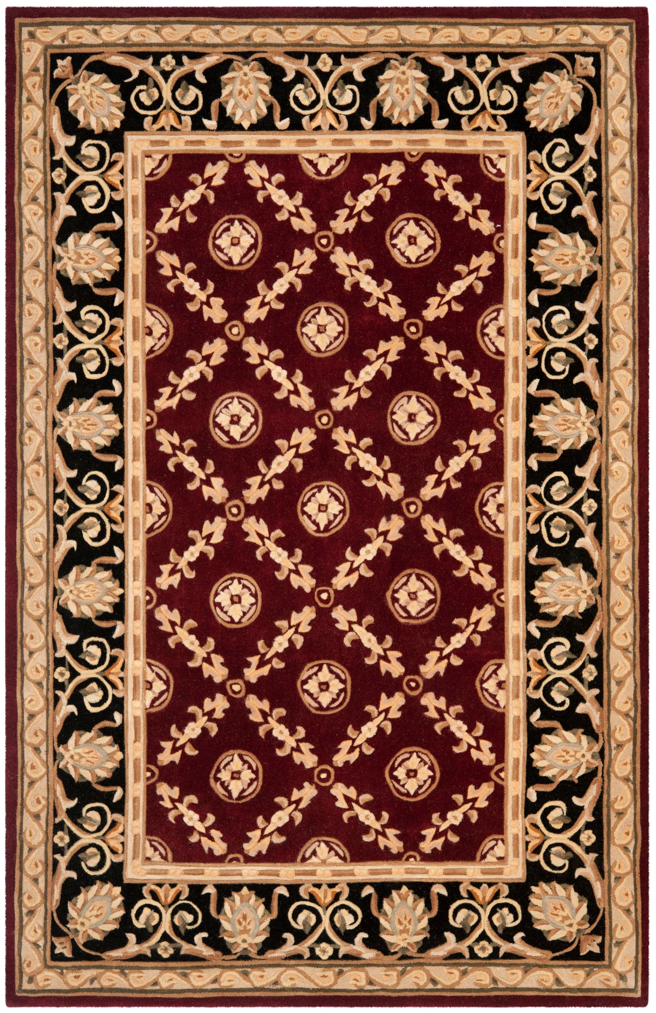 Safavieh Naples 21B Rug, NA521B - Burgundy / Black