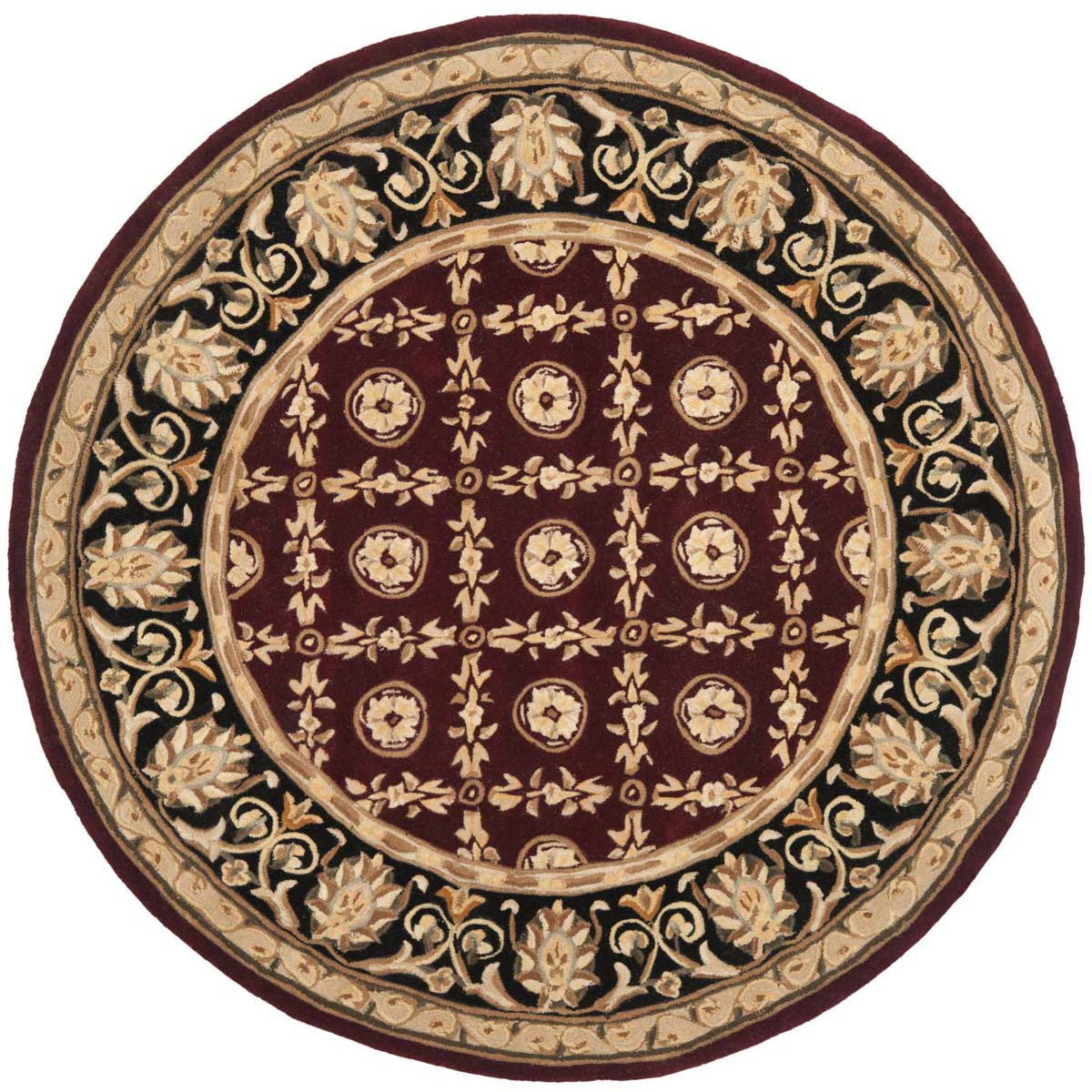 Safavieh Naples 21B Rug, NA521B - Burgundy / Black