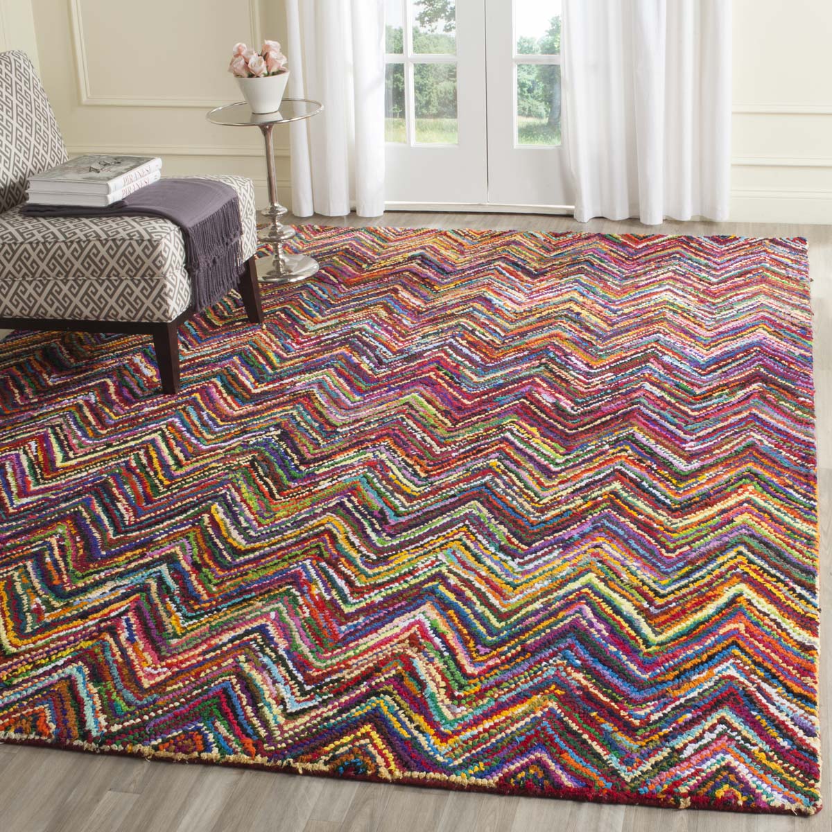 Safavieh Nantucket 141 Rug, NAN141 - Pink / Multi