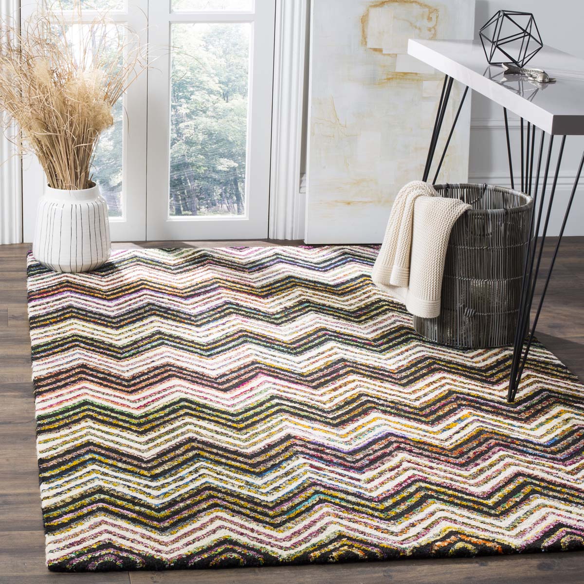 Safavieh Nantucket 601 Rug, NAN601 - Ivory / Black