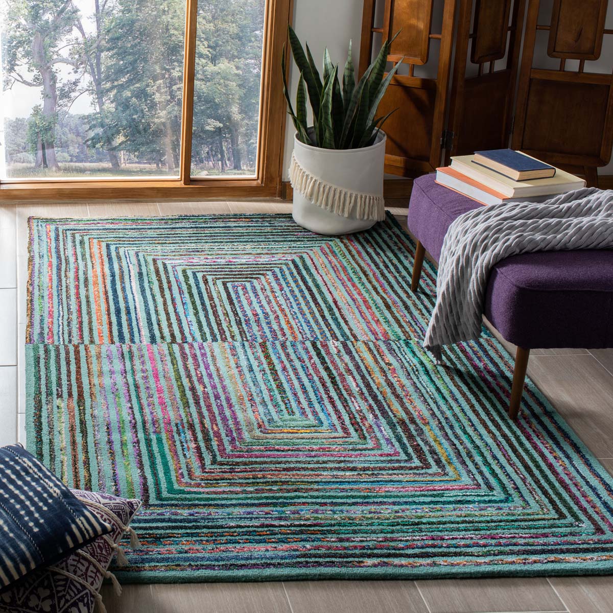 Safavieh Nantucket 603 Rug, NAN603 - Teal