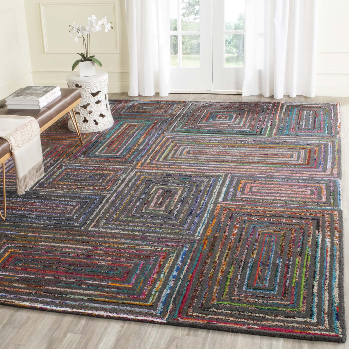 Safavieh Nantucket 609 Rug, NAN609 - Charcoal