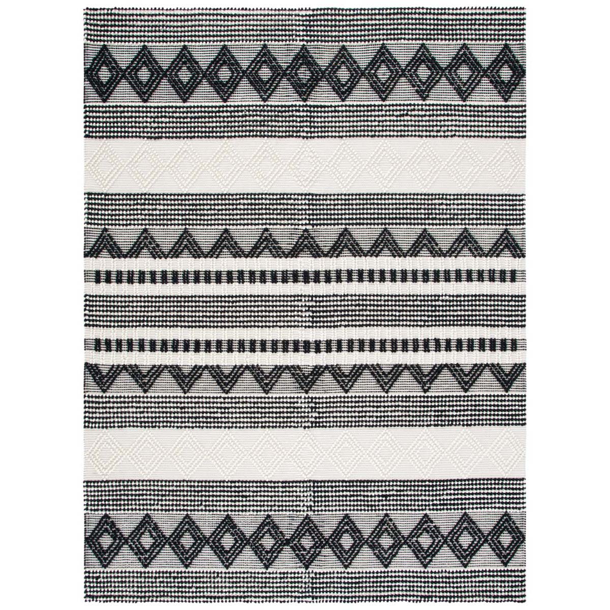 Safavieh Natura 102 Rug, NAT102 - Black / Ivory