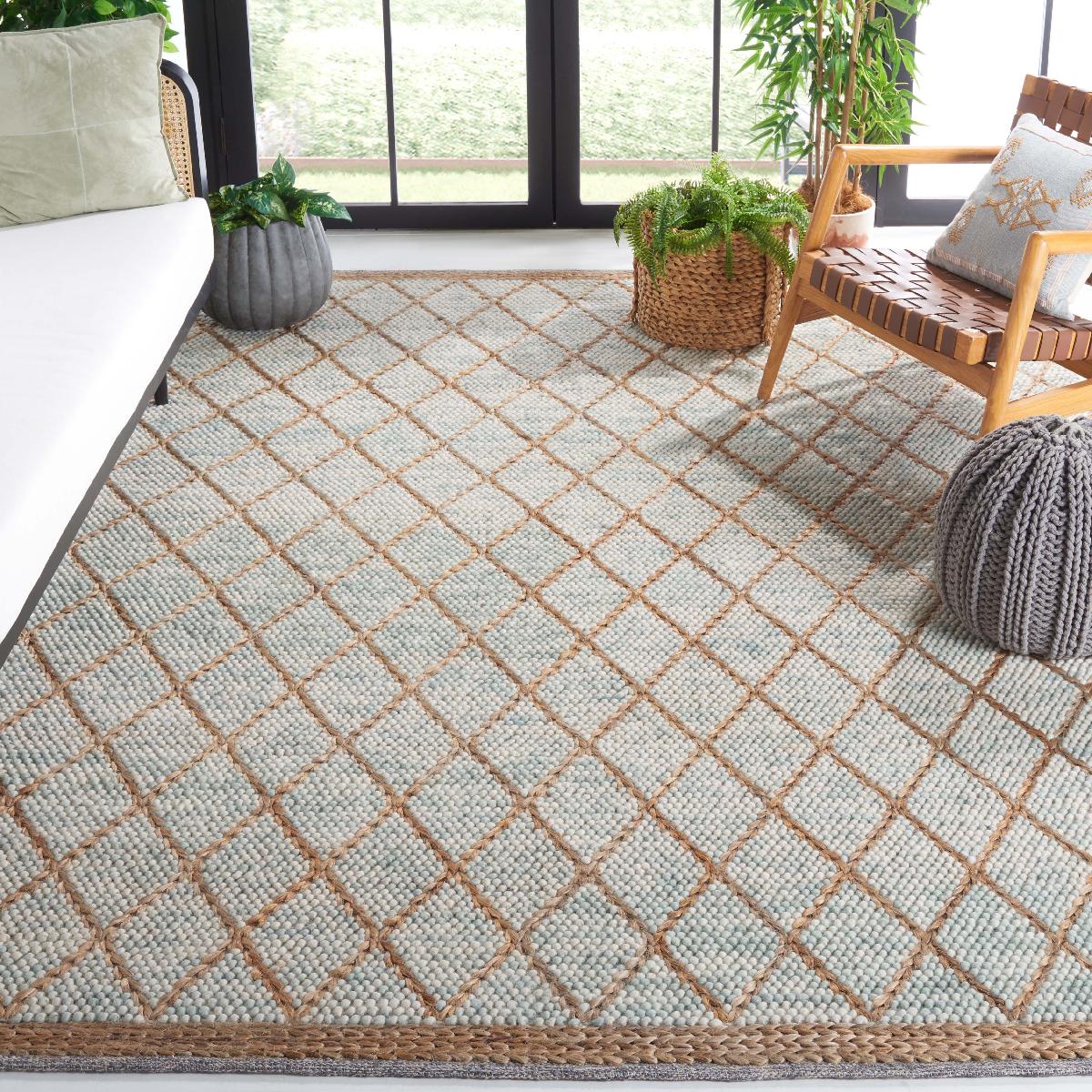 Safavieh Natura 223 Rug, NAT223 - TEAL / NATURAL