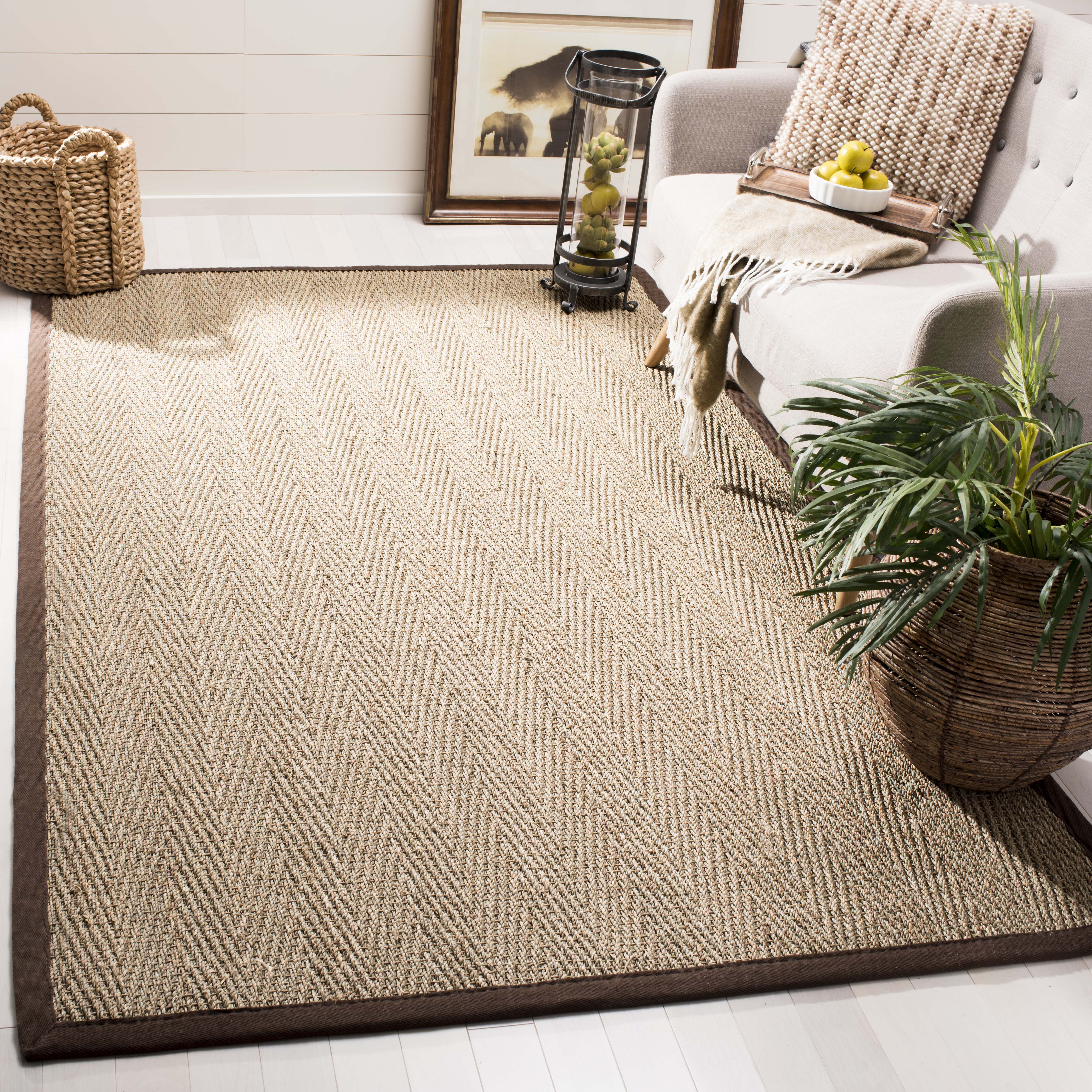 Safavieh Natural Fiber 15K Rug, NF115K - Natural / Dark Brown