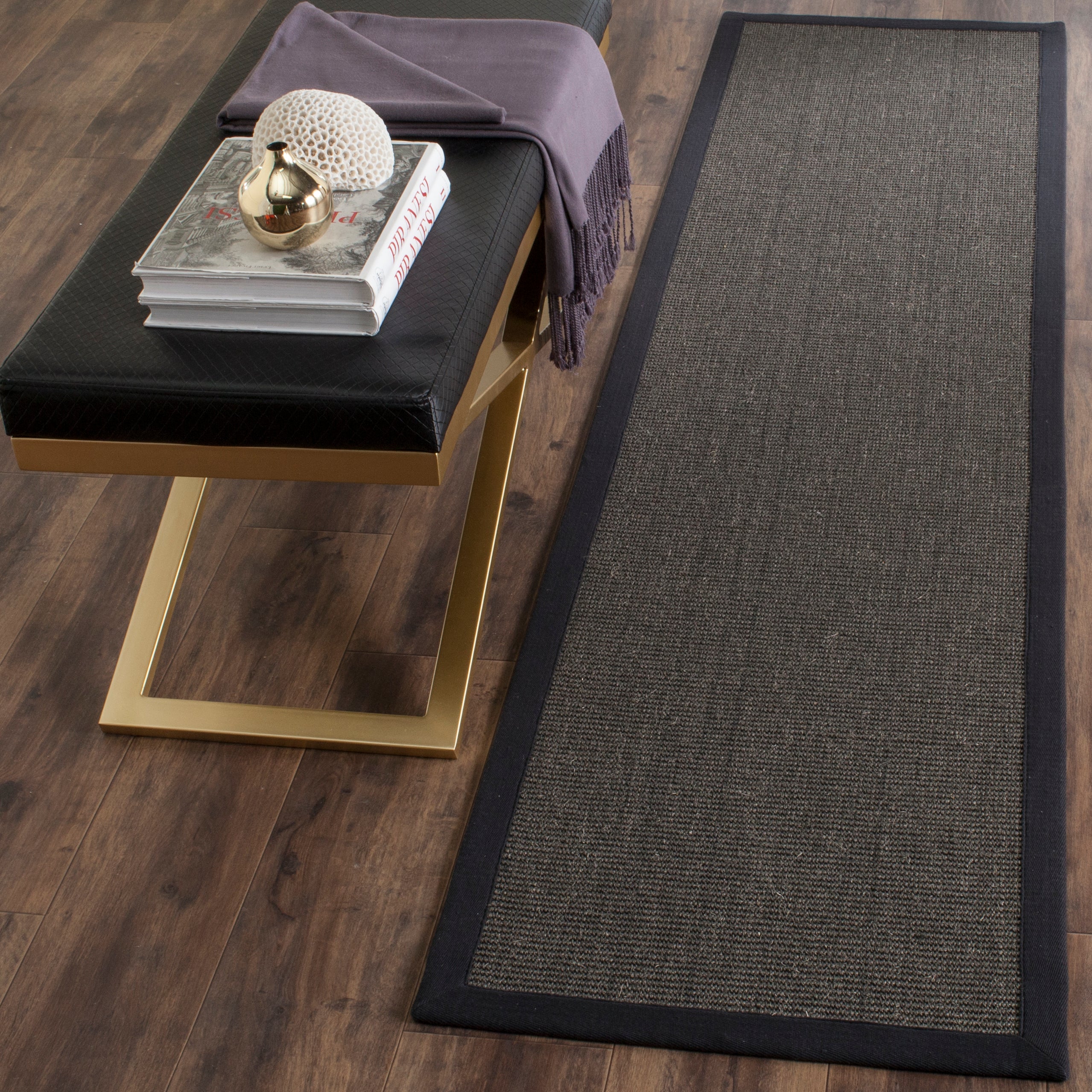 Safavieh Natural Fiber 441 Rug, NF441 - Charcoal / Charcoal