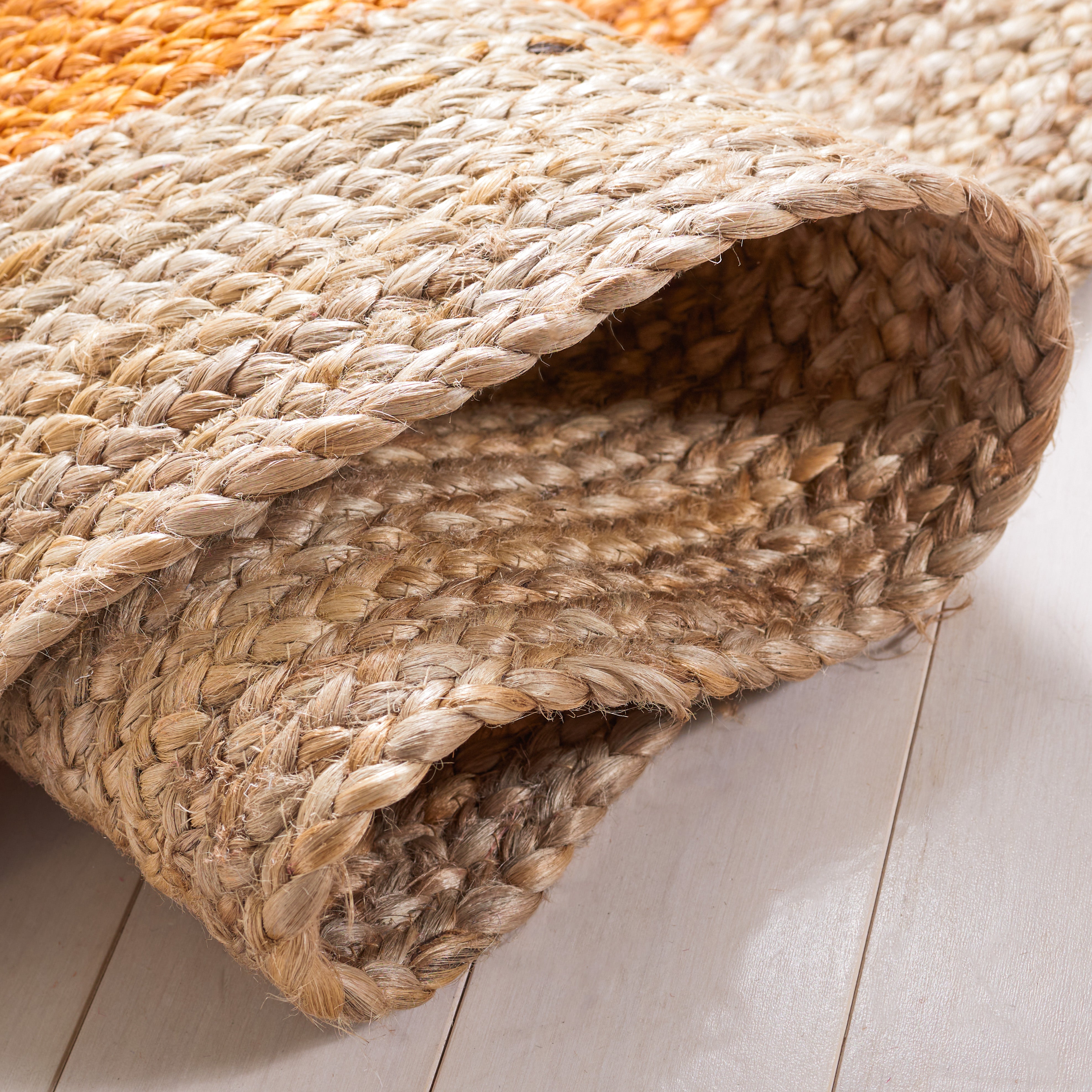 Safavieh Natural Fiber 01 Rug, NF801 - Orange / Natural