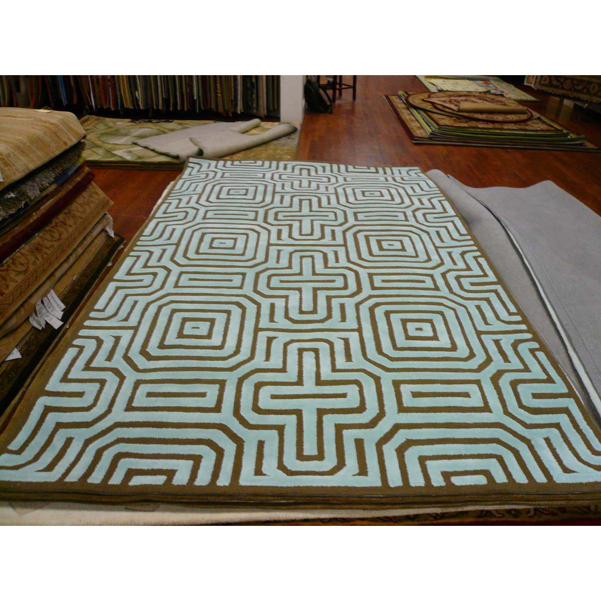 Safavieh Newport 433 Rug, NPT433 - Brown / Light Blue