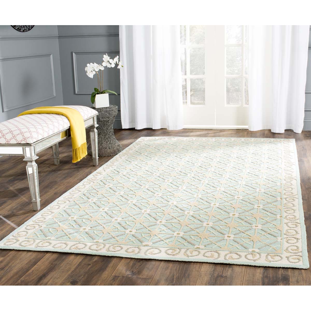 Safavieh Newport 443 Rug, NPT443 - Aquamarine / Beige