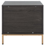 Safavieh Lylia 2 Drawer Nightstand, NST9605 - Distressed Black / Gold