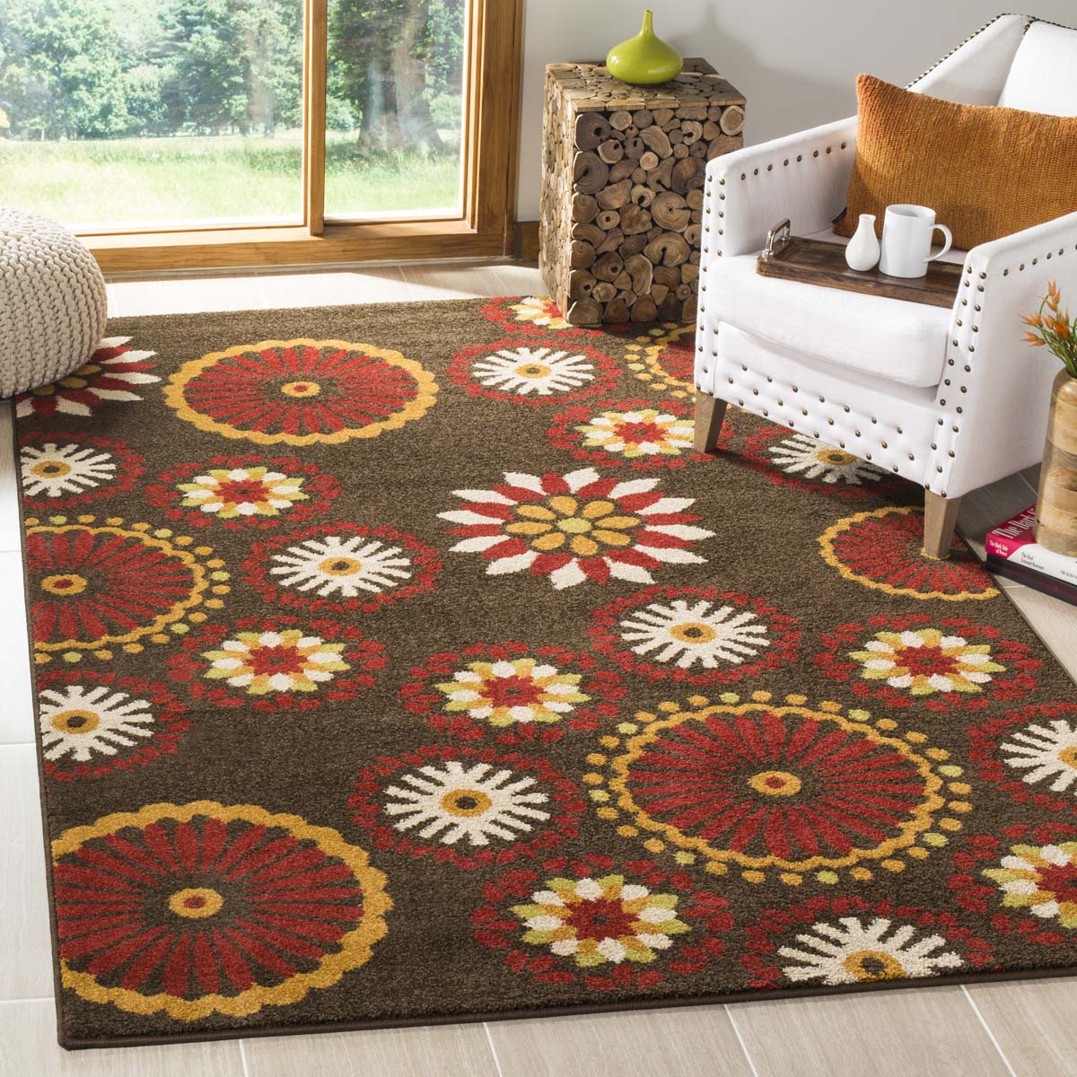 Safavieh Newbury 872 Rug, NWB872 - Brown / Red