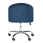 Safavieh Amy Tufted Velvet Chrome Leg Swivel Office Chair , OCH4500 - Navy / Chrome