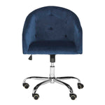 Safavieh Amy Tufted Velvet Chrome Leg Swivel Office Chair , OCH4500 - Navy / Chrome