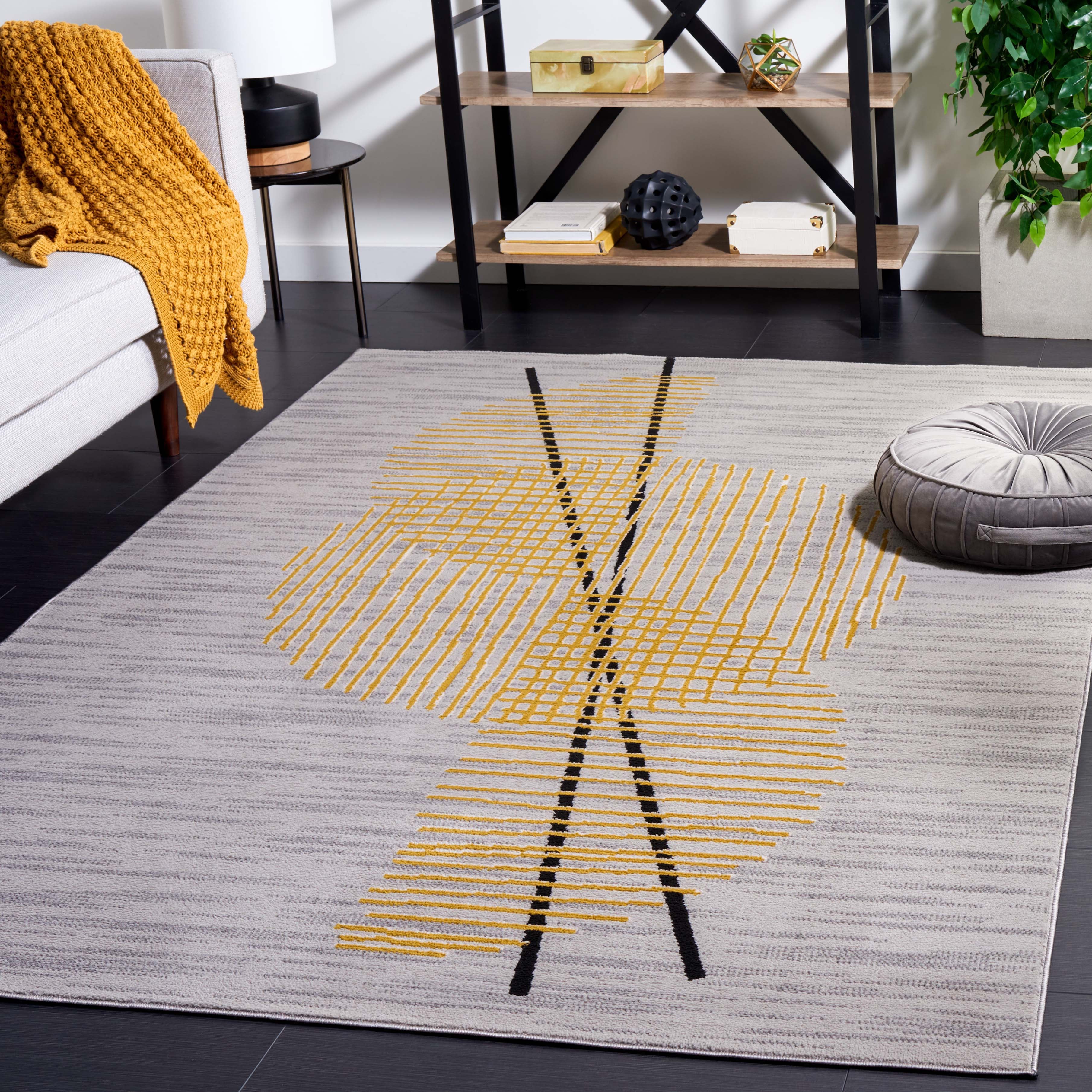 Safavieh Odyssey 830 Rug, ODY830 - Grey / Gold