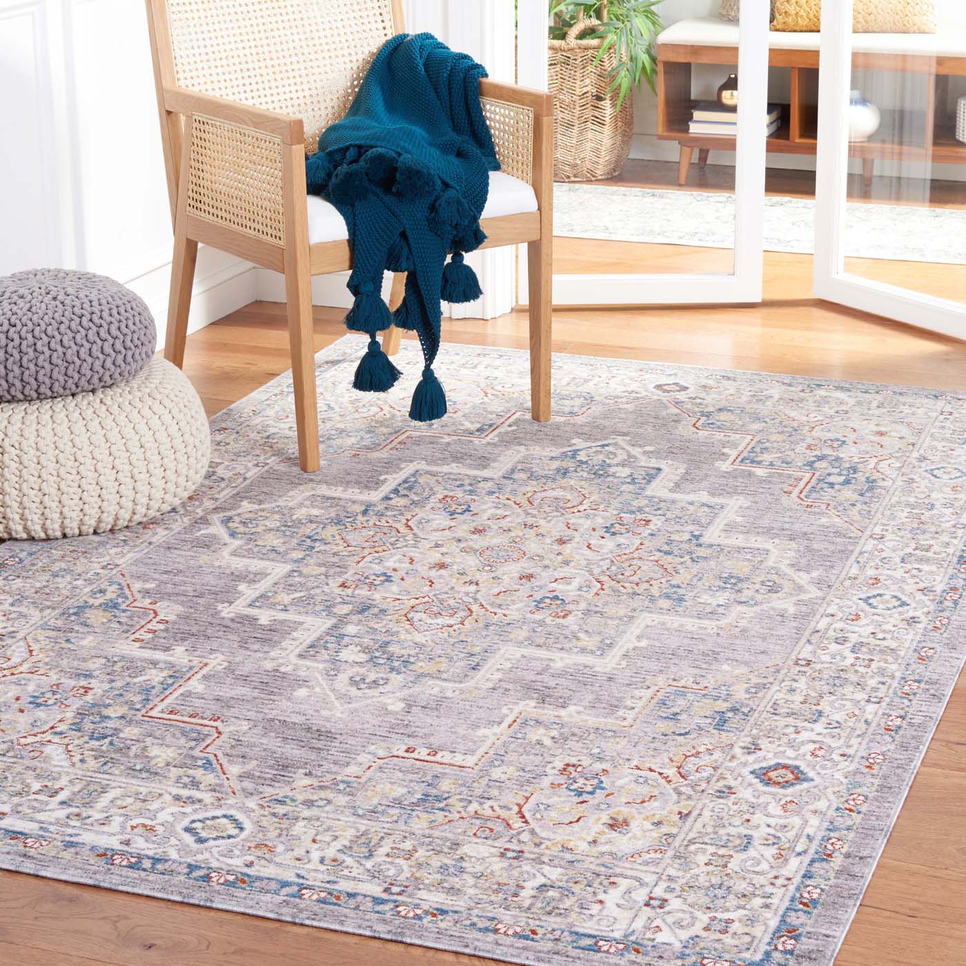 Safavieh Olympia 208 Rug, OPA208 - Dark Grey / Beige