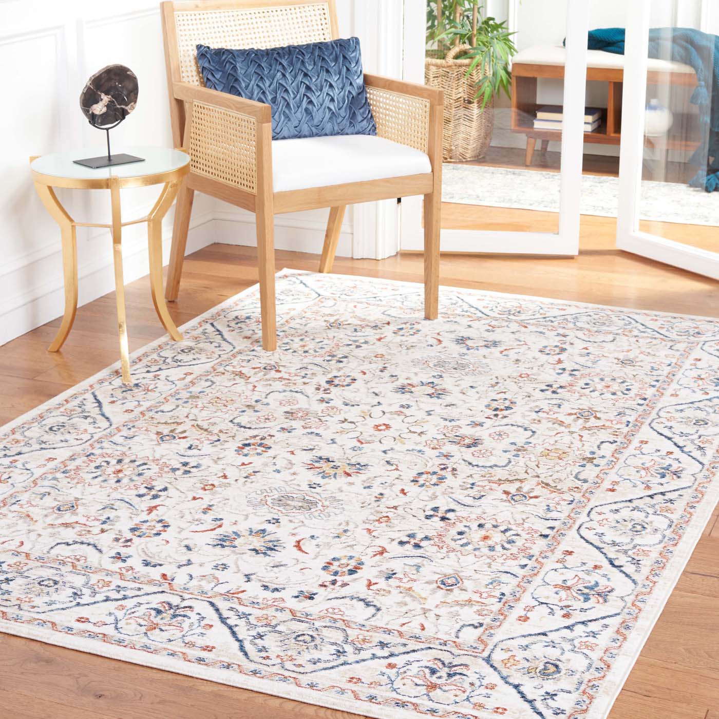 Safavieh Olympia 210 Rug, OPA210 - Ivory / Navy