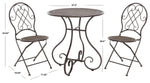 Safavieh Adriel 3Pc Bistro Set , PAT5031 - Rustic Brown