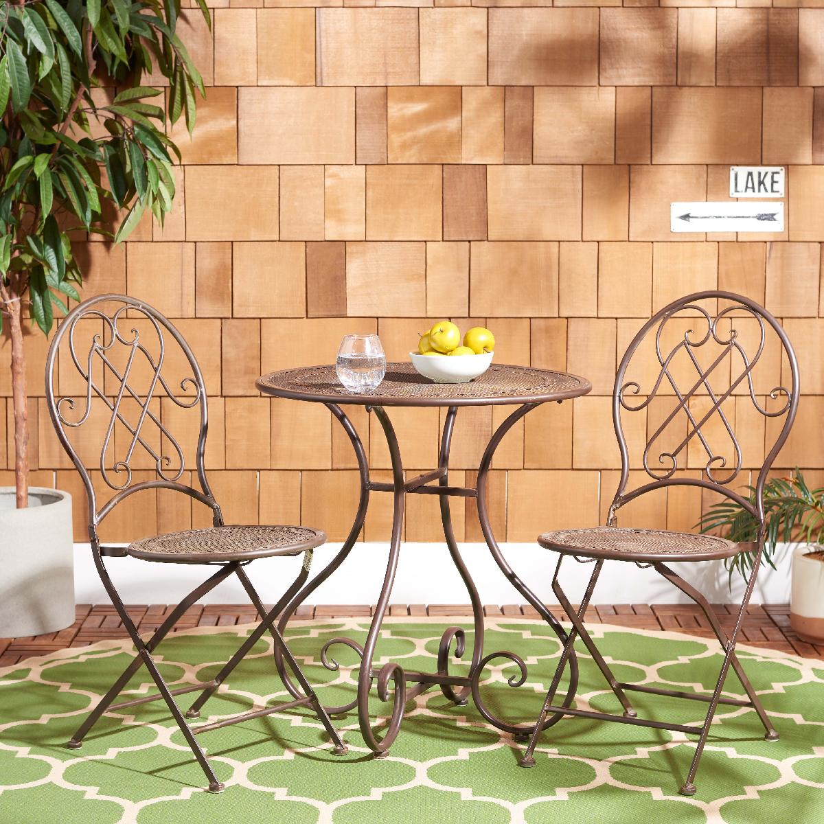 Safavieh Adriel 3Pc Bistro Set , PAT5031 - Rustic Brown