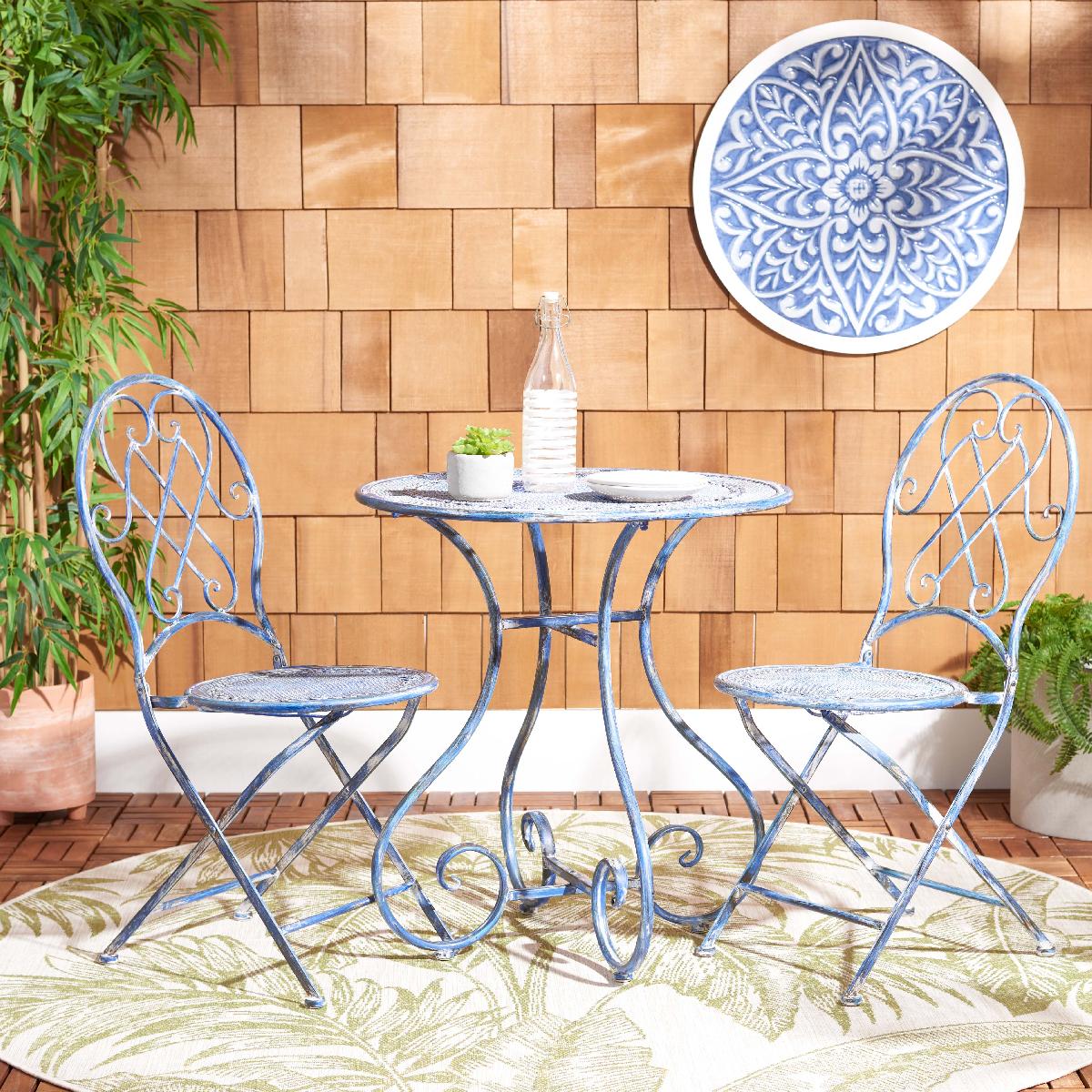 Safavieh Adriel 3Pc Bistro Set , PAT5031 - Mossy Blue