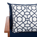 Natural/Navy/White Trellis Pillow - Natural/Navy/White Trellis Pillow