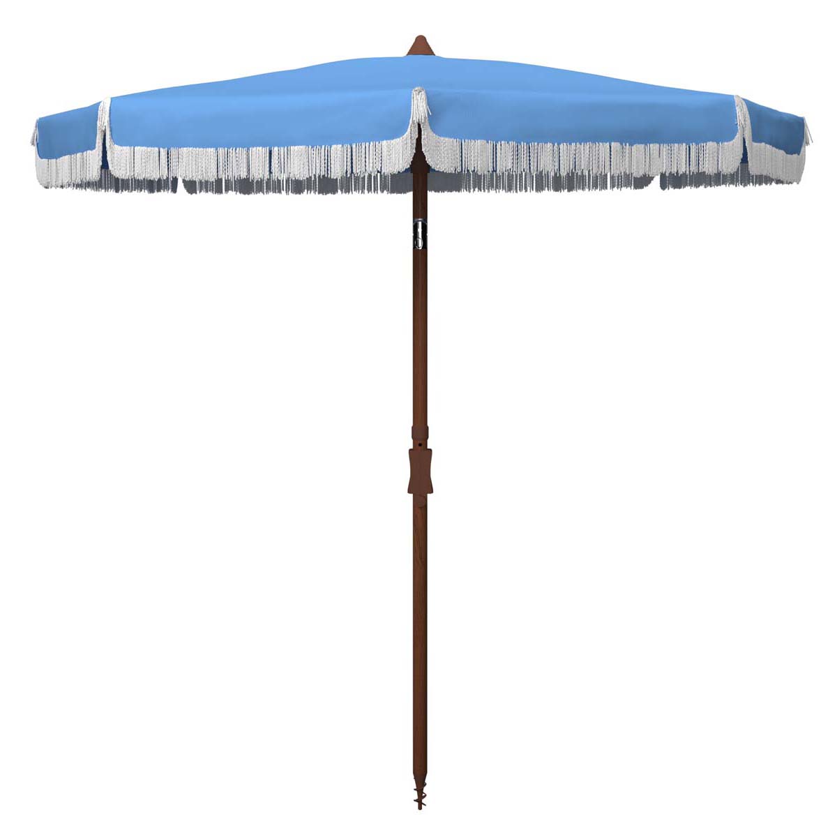 Safavieh Estonia 6.5 Ft Fringe Umbrella , PAT8500 - Light Blue