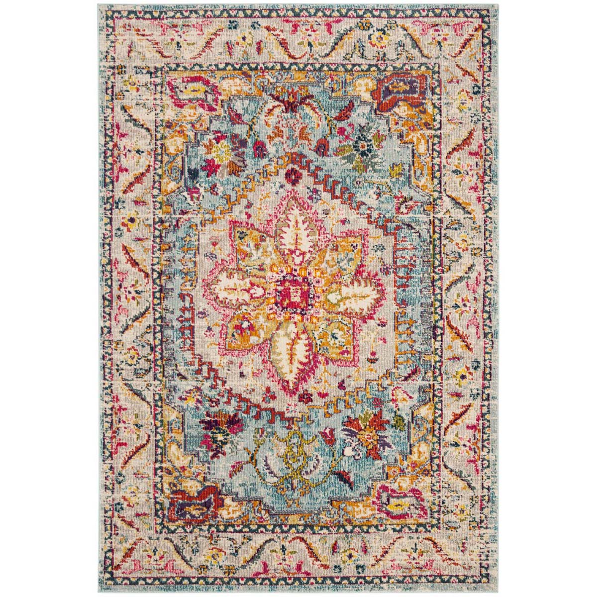 Safavieh Phoenix 153 Rug, PHX153 - Turquoise / Beige