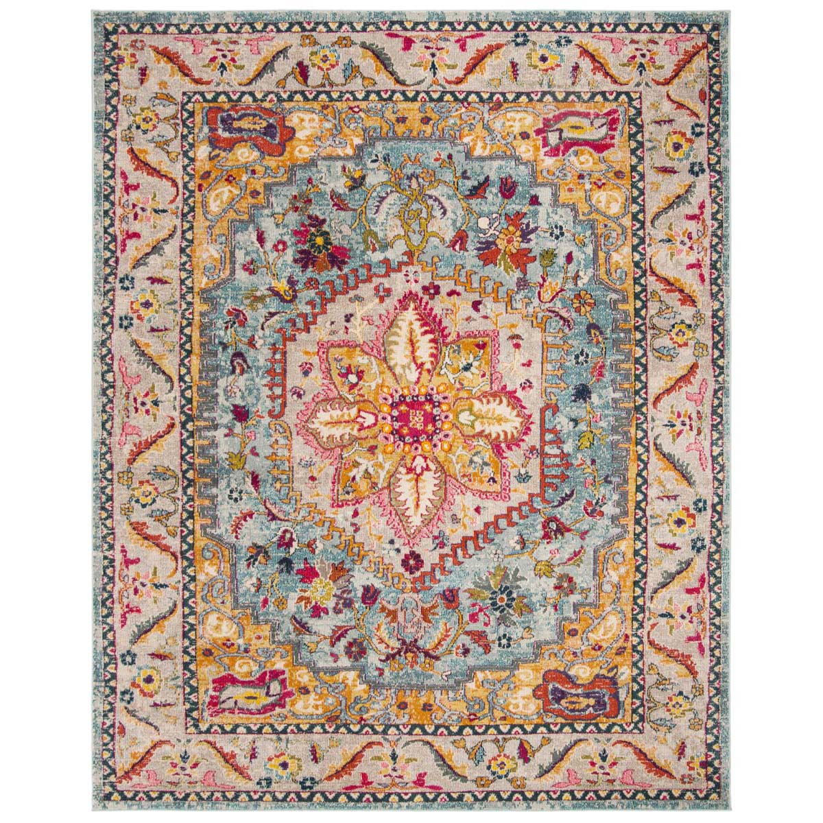 Safavieh Phoenix 153 Rug, PHX153 - Turquoise / Beige