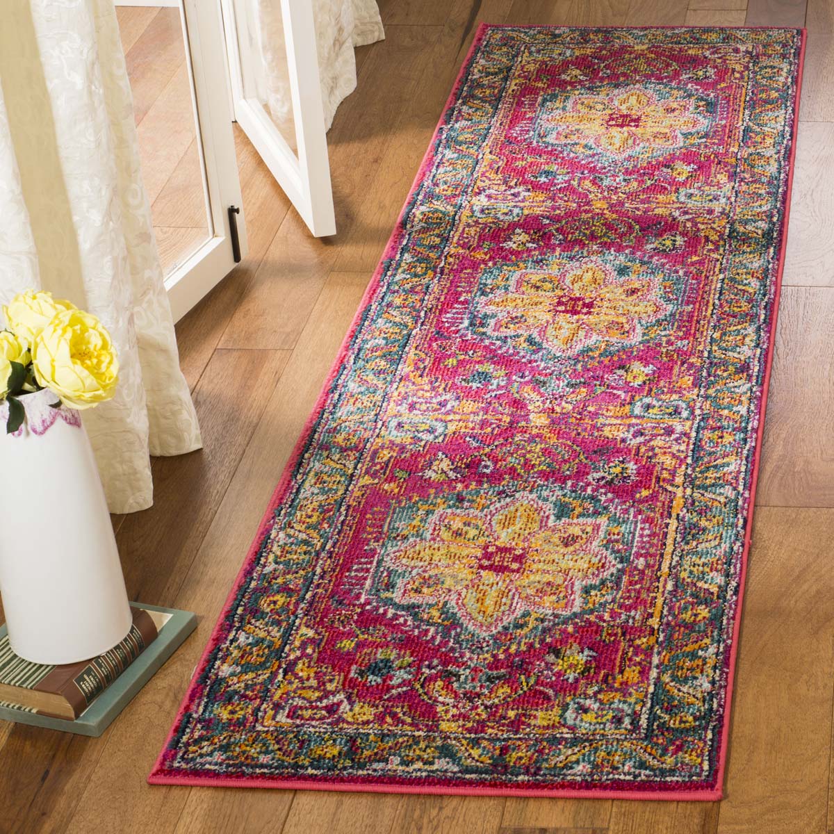 Safavieh Phoenix 153 Rug, PHX153 - Fuchsia / Blue