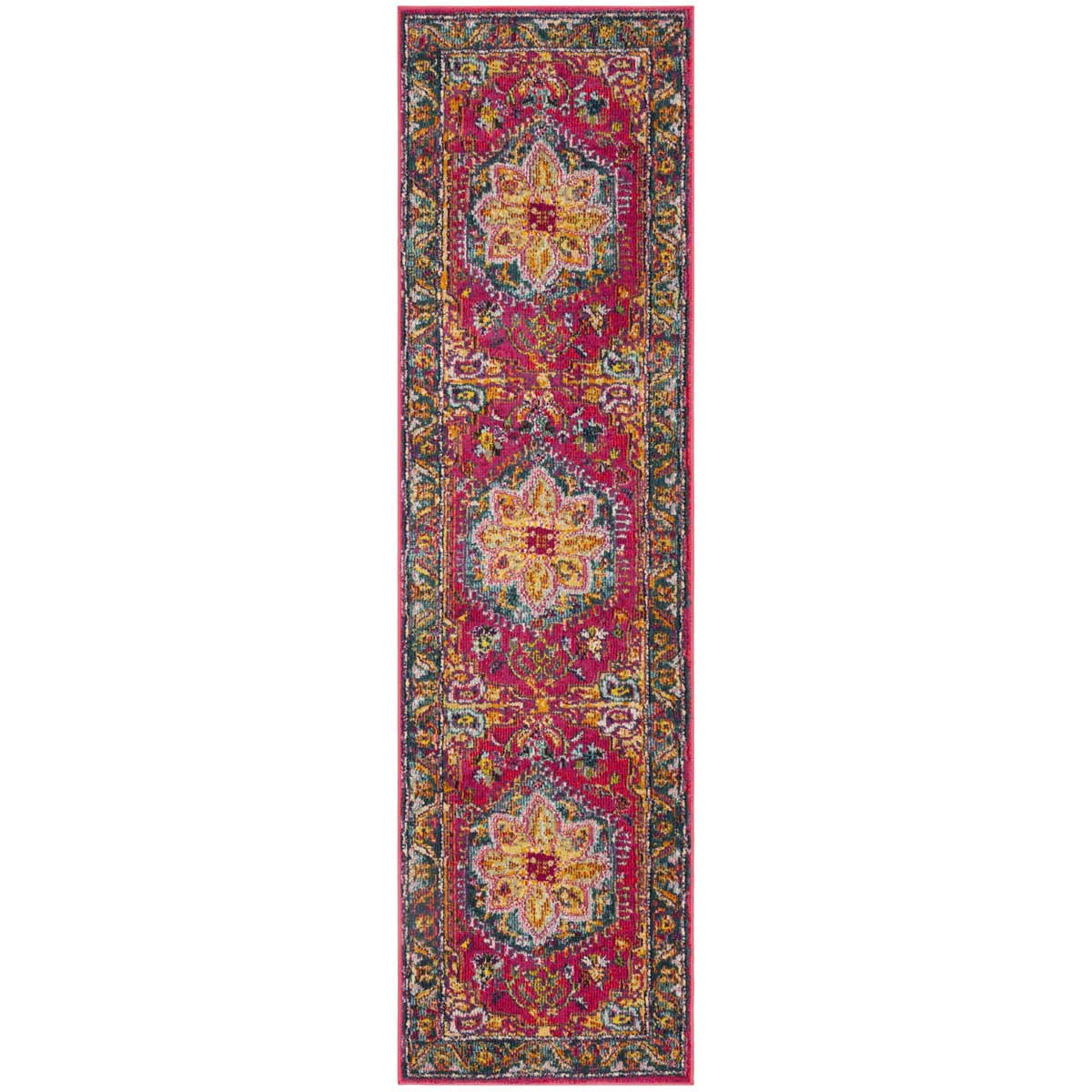 Safavieh Phoenix 153 Rug, PHX153 - Fuchsia / Blue