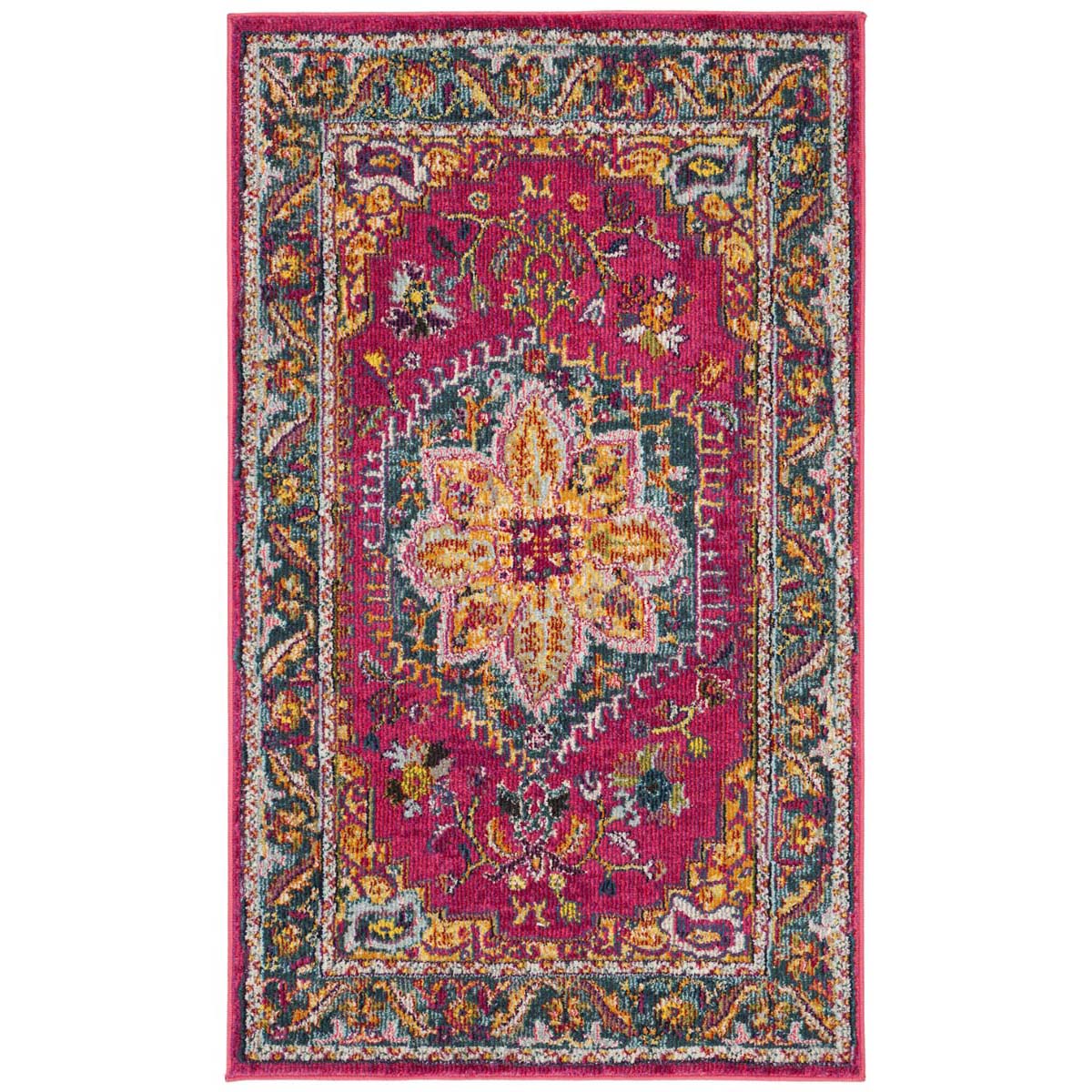 Safavieh Phoenix 153 Rug, PHX153 - Fuchsia / Blue