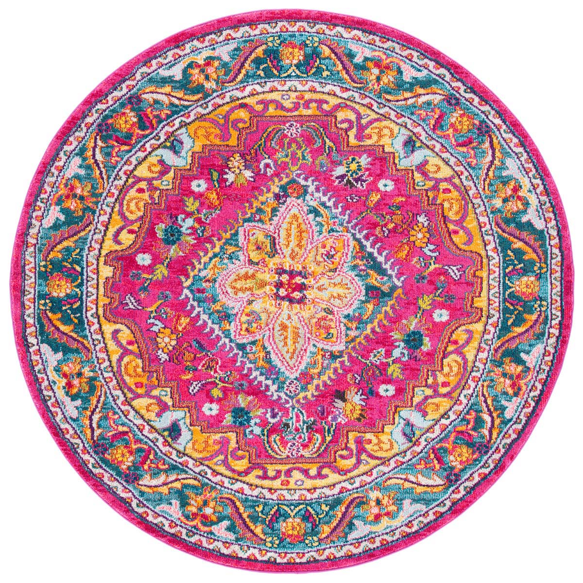 Safavieh Phoenix 153 Rug, PHX153 - Fuchsia / Blue