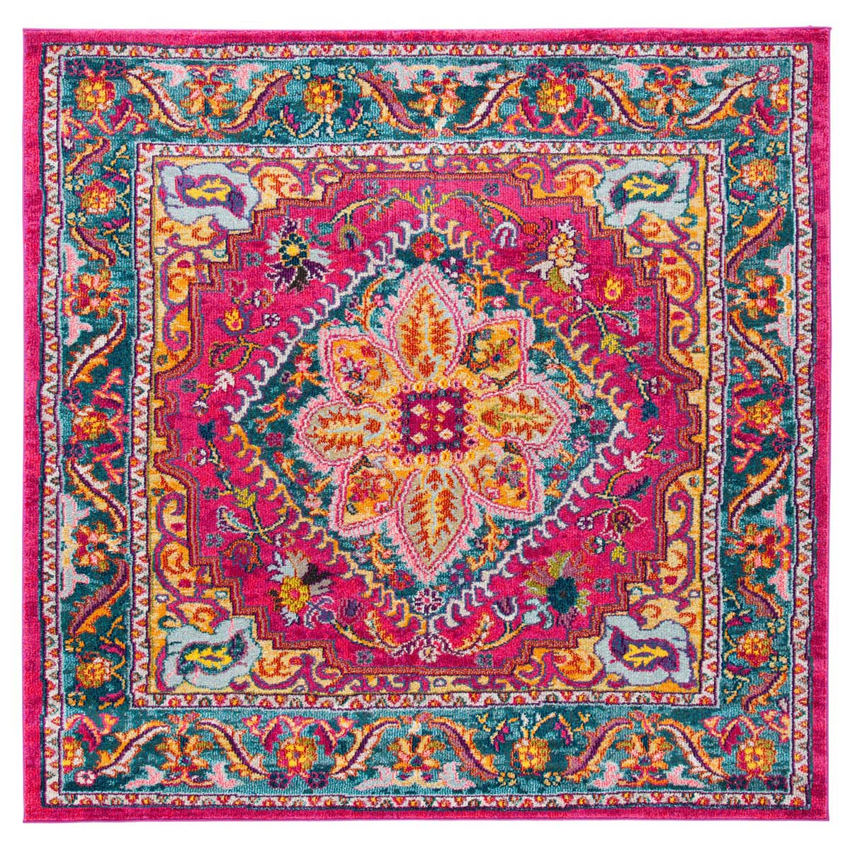 Safavieh Phoenix 153 Rug, PHX153 - Fuchsia / Blue