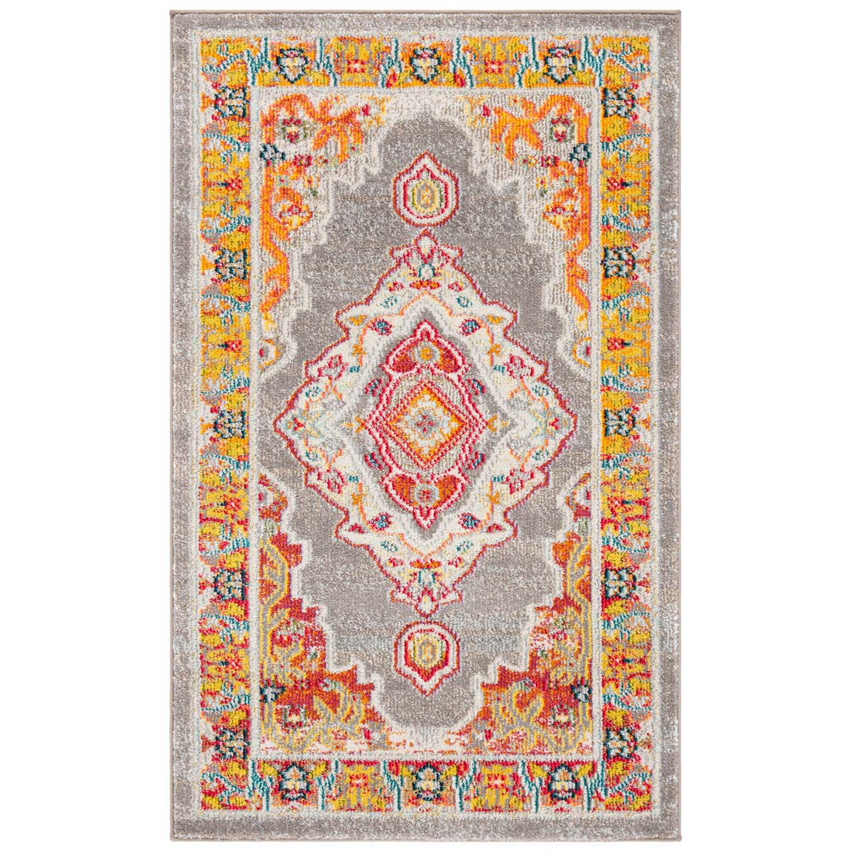 Safavieh Phoenix 158 Rug, PHX158 - Orange / Grey