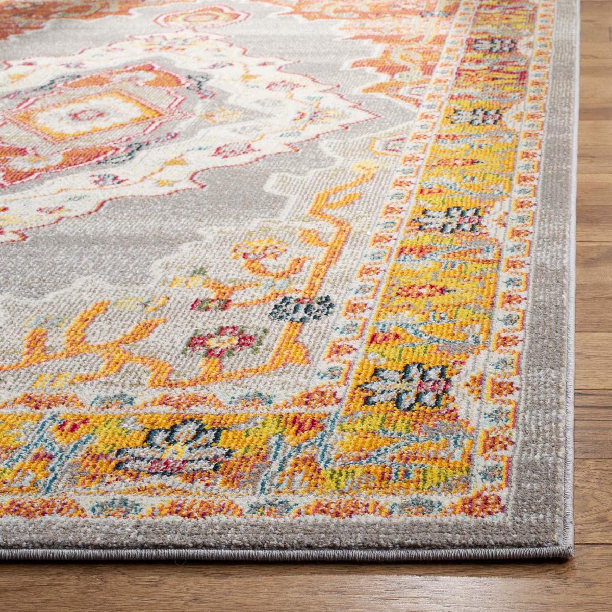 Safavieh Phoenix 158 Rug, PHX158 - Orange / Grey