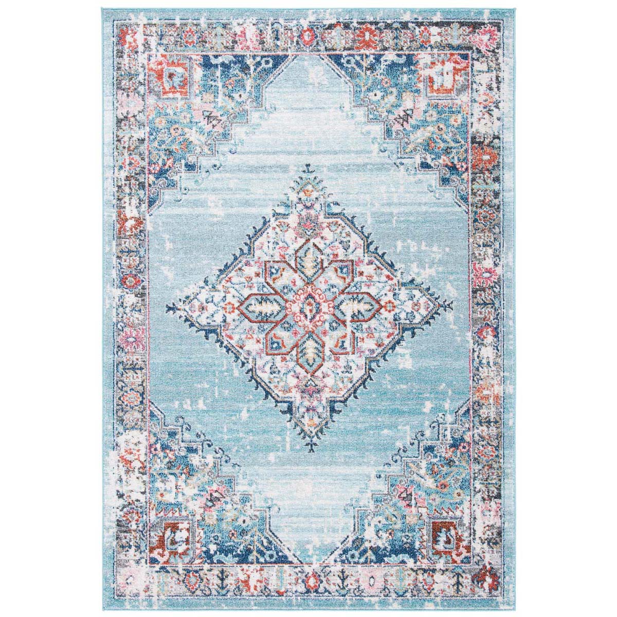 Safavieh Phoenix 247 Rug, PHX247 - Light Blue / Navy