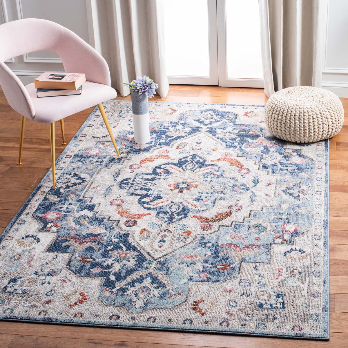 Safavieh Phoenix 293 Rug, PHX293 - Ivory / Blue