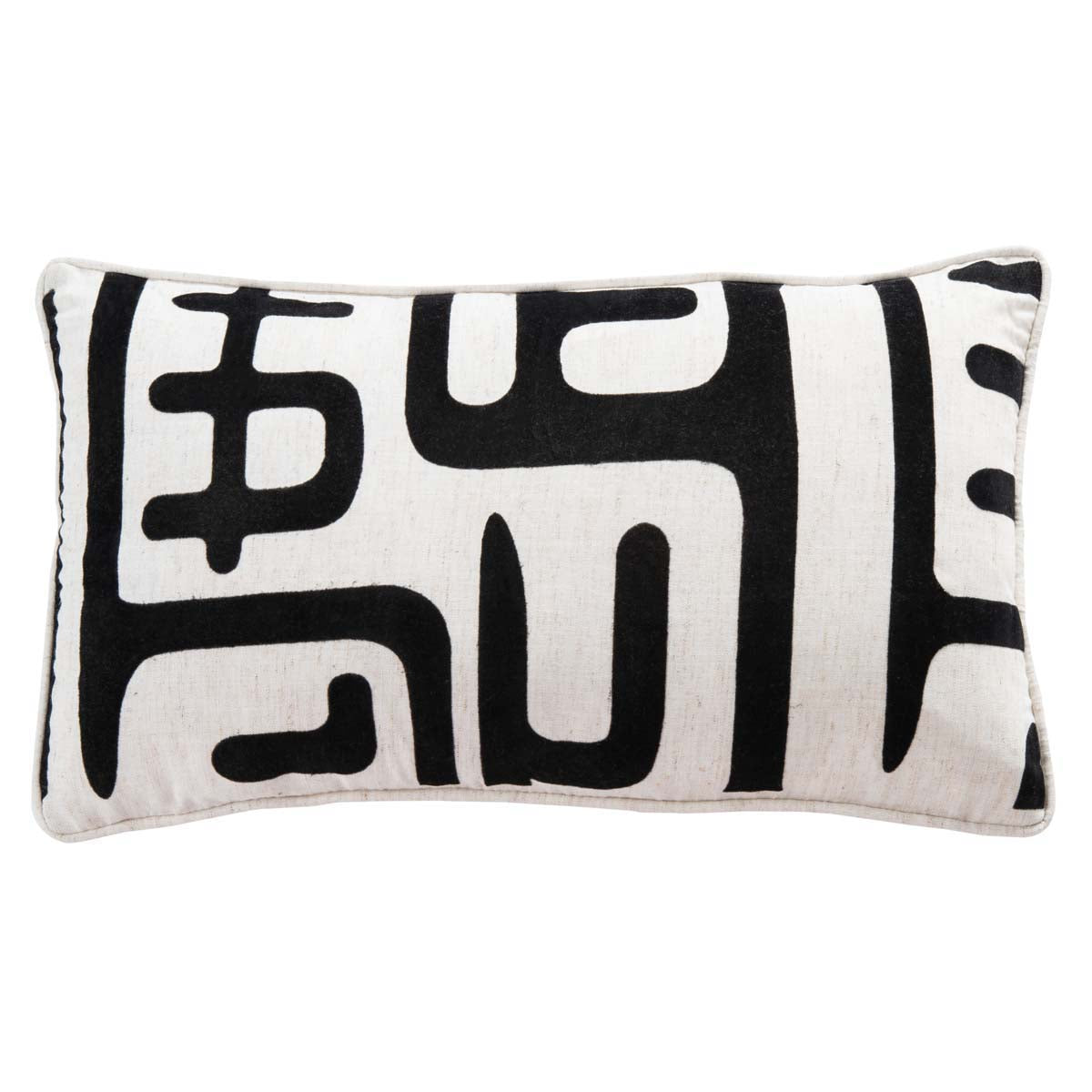 Safavieh Maize Pillow, PIL162 - Beige / Black