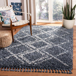 Safavieh Pro Lux Shag 432 Rug, PLX432 - Blue / Creme