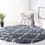 Safavieh Pro Lux Shag 434 Rug, PLX434 - Blue / Creme