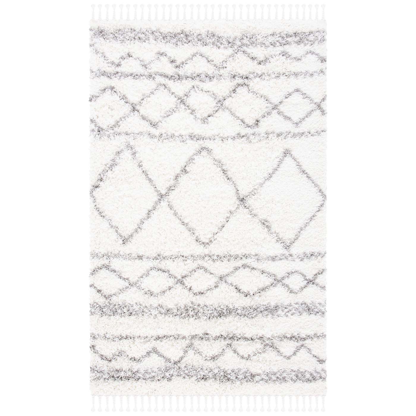 Safavieh Pro Lux Shag 436 Rug, PLX436 - Ivory / Grey