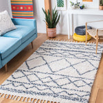 Safavieh Pro Lux Shag 436 Rug, PLX436 - Ivory / Blue