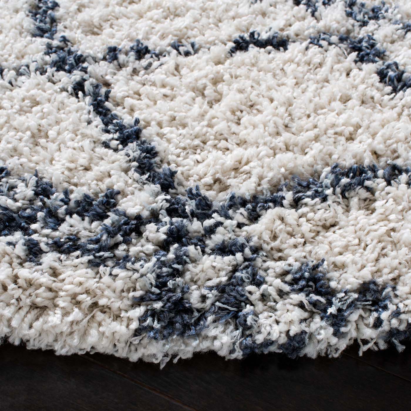 Safavieh Pro Lux Shag 436 Rug, PLX436 - Ivory / Blue