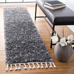 Safavieh Pro Lux Shag 436 Rug, PLX436 - Dark Grey / Ivory