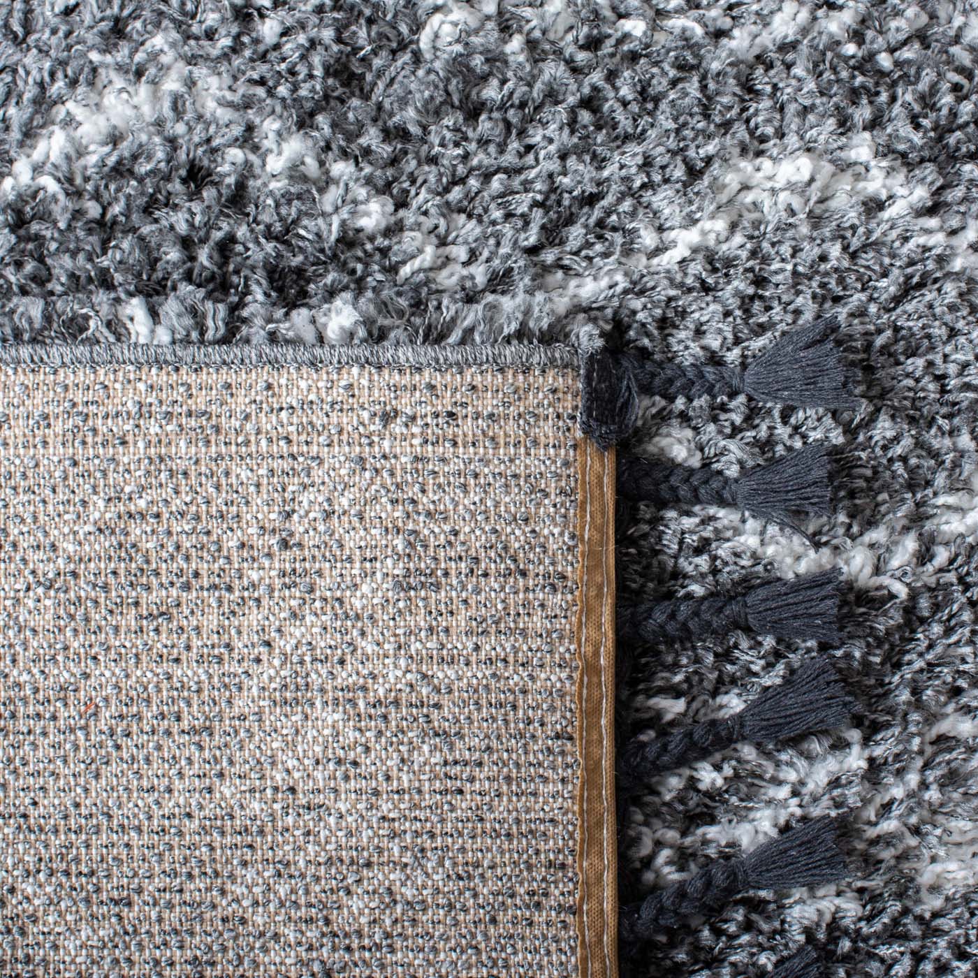 Safavieh Pro Lux Shag 436 Rug, PLX436 - Dark Grey / Ivory